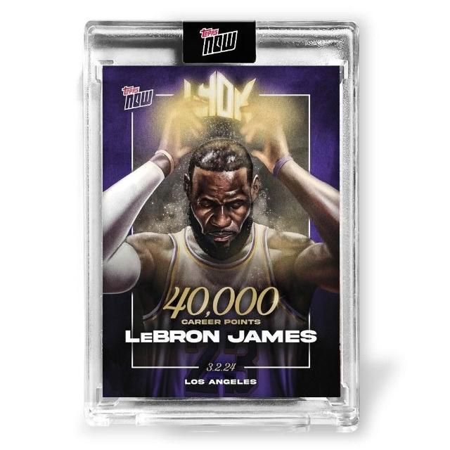 Topps Lebron James LBJ 40K 詹姆斯 破紀錄 球員卡 NBA 球員卡 卡磚