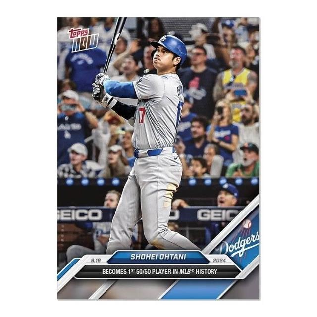 Topps Now Card 722 大谷翔平 50轟 / 50盜 歷史第一人 球員卡 MLB 球員卡