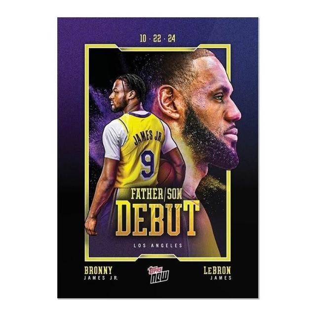 Topps Now Card 1 LBJ James 詹姆斯 父子聯手 球員卡 NBA 球員卡